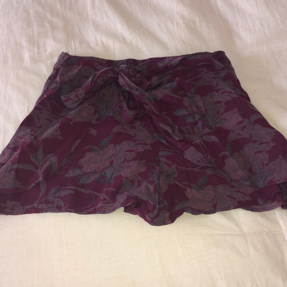 Free People floral wrap shorts